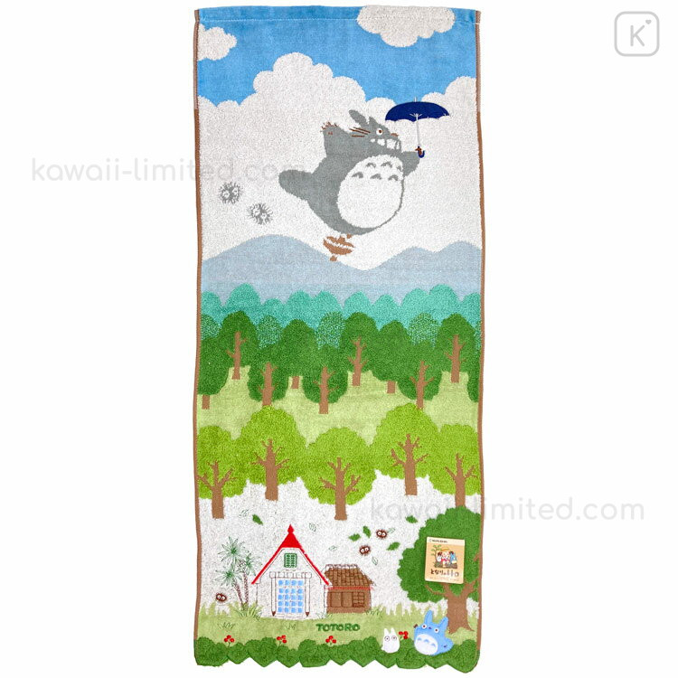 Japan Ghibli Embroidery Face Towel - My Neighbor Totoro / Walk In Sky ...