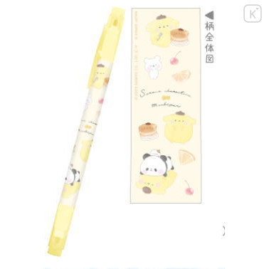 Japan Sanrio × Mochimochi Panda Twin Marker - Pompompurin / Yellow - 1