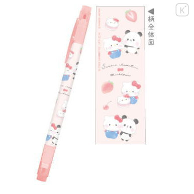 Japan Sanrio × Mochimochi Panda Twin Marker - Hello Kitty / Red - 1