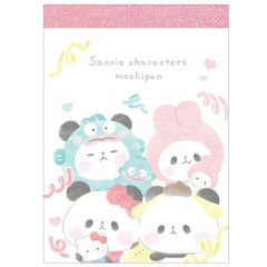 Japan Sanrio × Mochimochi Panda Mini Notepad - Hangyodon / Hello Kitty / My Melody / Pompompurin
