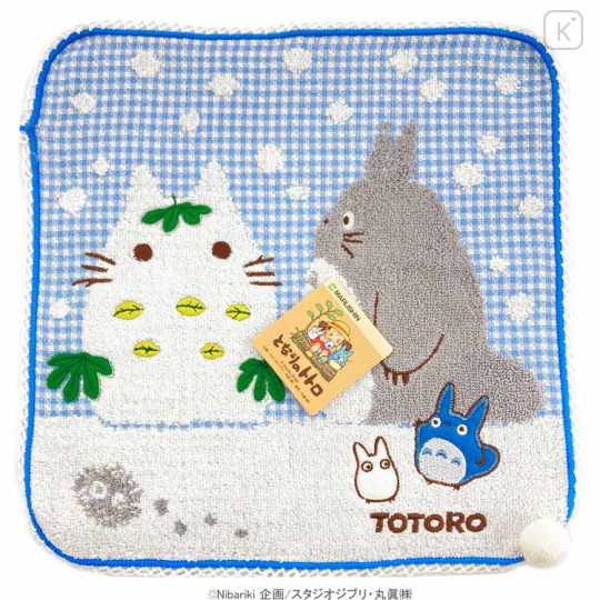 Japan Ghibli Embroidery Mini Towel - My Neighbor Totoro / Snowman - 1