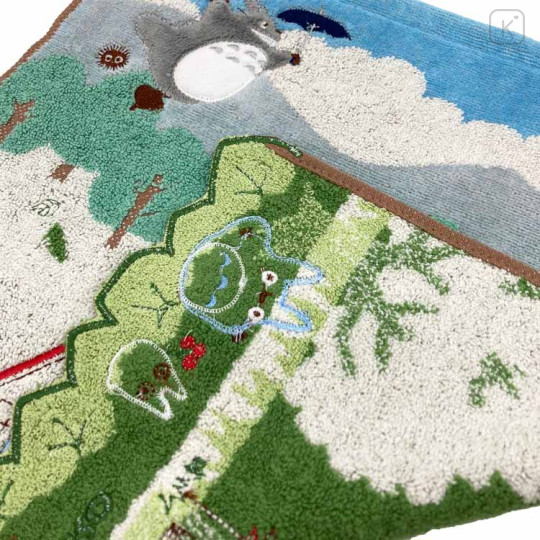 Japan Ghibli Embroidery Wash Towel - My Neighbor Totoro / Walk In Sky - 3