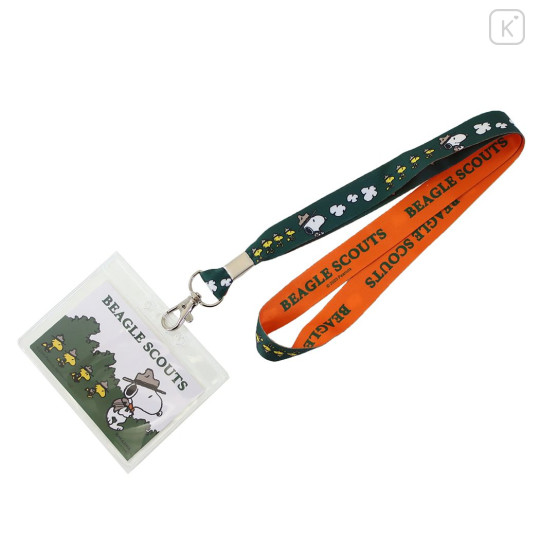 Japan Peanuts Neck Strap with ID Badge Holder - Snoopy & Woodstock : Boy Scouts - 1