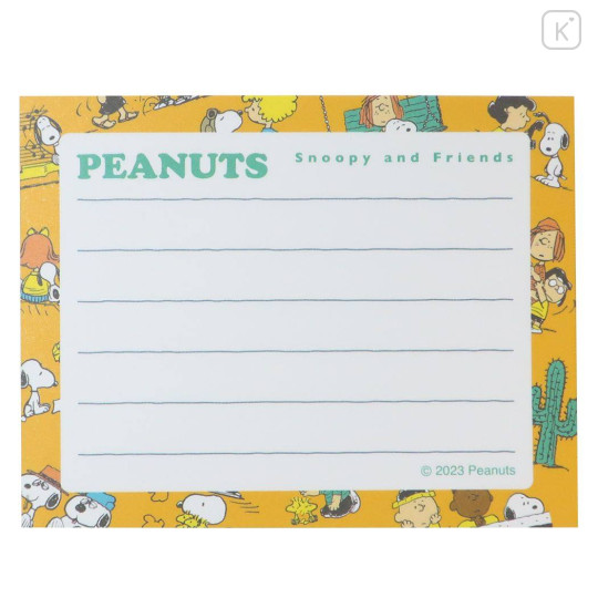 Japan Peanuts Mini Notepad - Snoopy & Friends / Yellow - 3