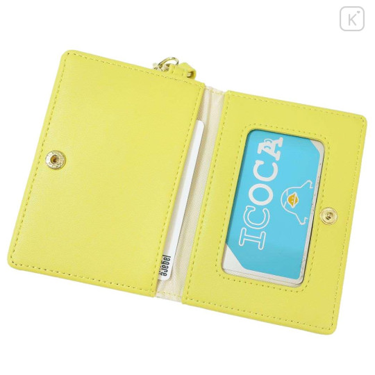 Japan Peanuts Fold Pass Case with Reel - Woodstock / Lemon - 3