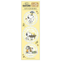 Japan Peanuts Vinyl Deco Sticker - Snoopy / Love Nature Yellow