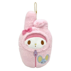 Japan Sanrio Ball Chain Mini Plush - My Melody / Sleeping Bag