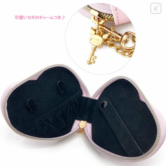 Japan Sanrio Accessory Pouch - Pink Heart / Kuromi's Wonder Journey - 3