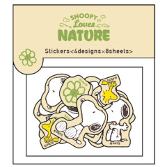 Japan Peanuts Sticker Pack - Snoopy / Love Nature Yellow