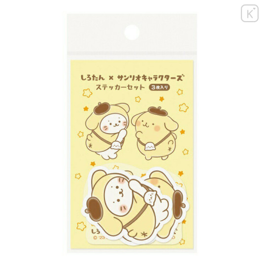 Japan Sanrio × Sirotan Sticker Set - Pompompurin / White Seal - 1