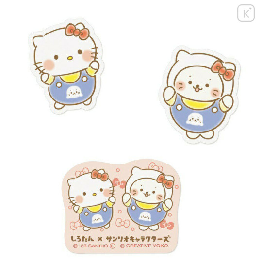 Japan Sanrio × Sirotan Sticker Set - Hello Kitty / White Seal - 2