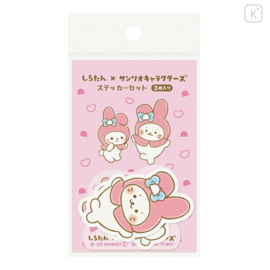 Japan Sanrio × Sirotan Sticker Set - My Melody / White Seal - 1