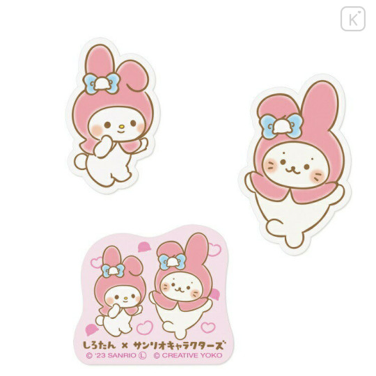 Japan Sanrio × Sirotan Sticker Set - My Melody / White Seal - 2