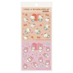 Japan Sanrio × Sirotan Sticker - Hello Kitty & My Melody / White Seal