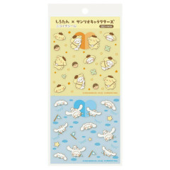 Japan Sanrio × Sirotan Sticker - Pompompurin & Cinnamoroll / White Seal
