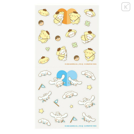 Japan Sanrio × Sirotan Sticker - Pompompurin & Cinnamoroll / White Seal - 2