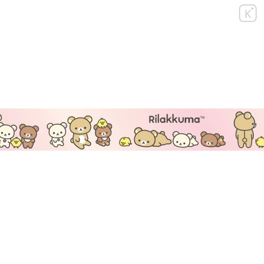 Japan San-X Glitter Washi Masking Tape - Rilakkuma : New Basic Rilakkuma Glitter Pink - 3