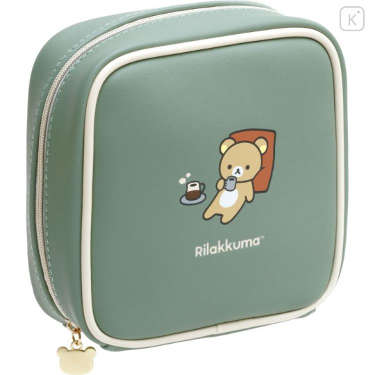 Japan San-X Square Pouch - Rilakkuma : Basic Rilakkuma Home Cafe - 1