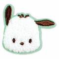 Japan Sanrio Fluffy Embroidery Sticker For Cloth Surface - Pochacco - 1