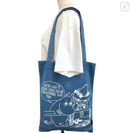 Japan Moomin Tote Bag - Make Our Trip / Blue - 3