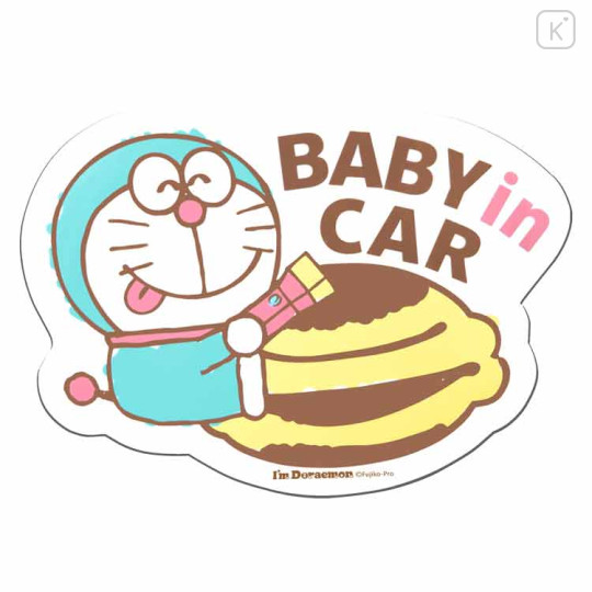 Japan Doraemon Car Vinyl Sticker - Dorayaki : Baby in Car - 1