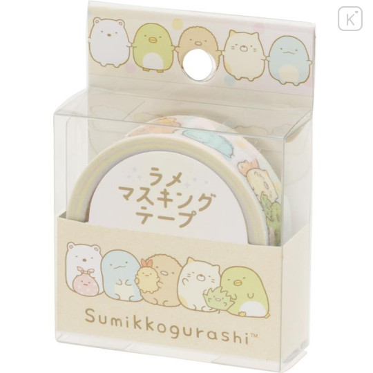 Japan San-X Glitter Washi Masking Tape - Sumikko Gurashi / Dot - 2