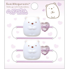 Japan San-X Hair Tie 2pcs Set - Sumikko Gurashi / Shirokuma Polar Bear