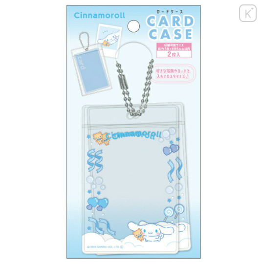 Japan Sanrio Photo Holder Card Case Ball Chain - Cinnamoroll / Enjoy Idol - 1