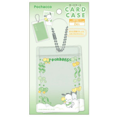 Japan Sanrio Photo Holder Card Case Ball Chain - Pochacco / Enjoy Idol