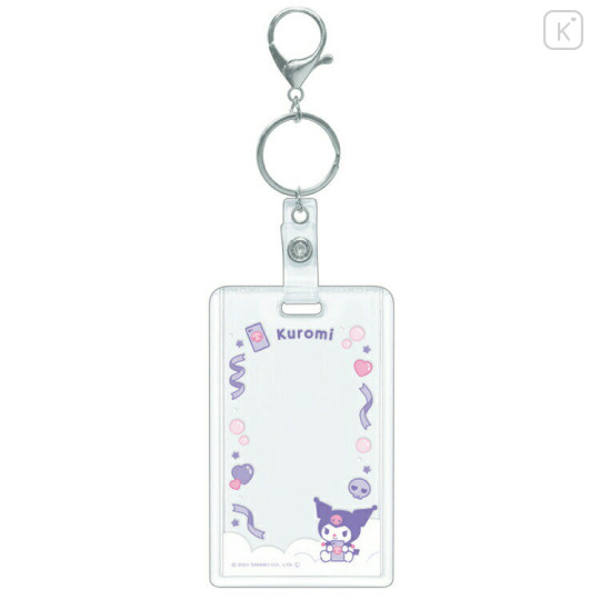 Japan Sanrio Photo Holder Card Case Keychain - Kuromi / Enjoy Idol - 2