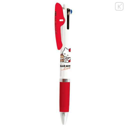 Japan Sanrio Jetstream 3 Color Multi Ball Pen - Hello Kitty / Red - 1