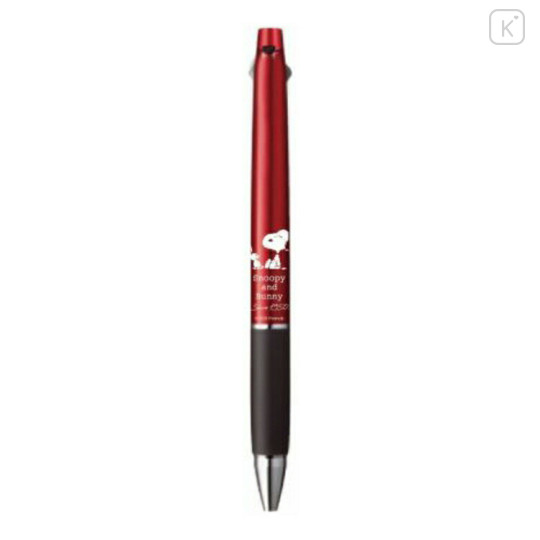 Japan Peanuts Jetstream 2&1 Multi Pen + Mechanical Pencil - Snoopy / Metallic Red - 1