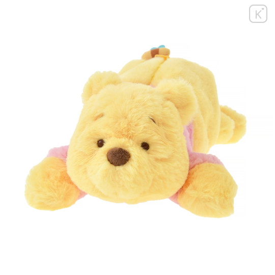 Japan Disney Store Fluffy Plush Pen Case - Pooh - 1