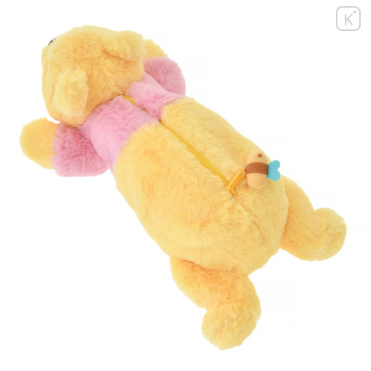 Japan Disney Store Fluffy Plush Pen Case - Pooh - 5