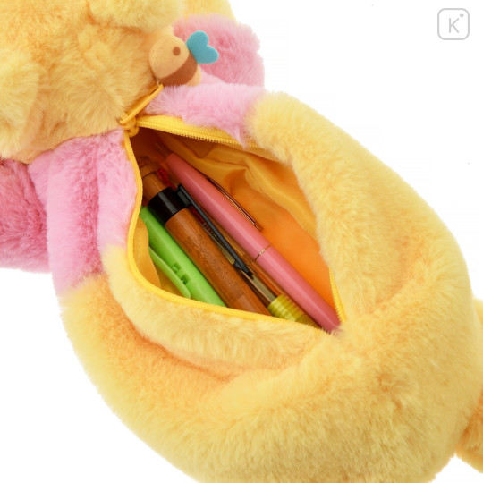 Japan Disney Store Fluffy Plush Pen Case - Pooh - 8