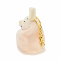 Japan Disney Store Fluffy Plush Keychain - Piglet : White Pooh Series - 3