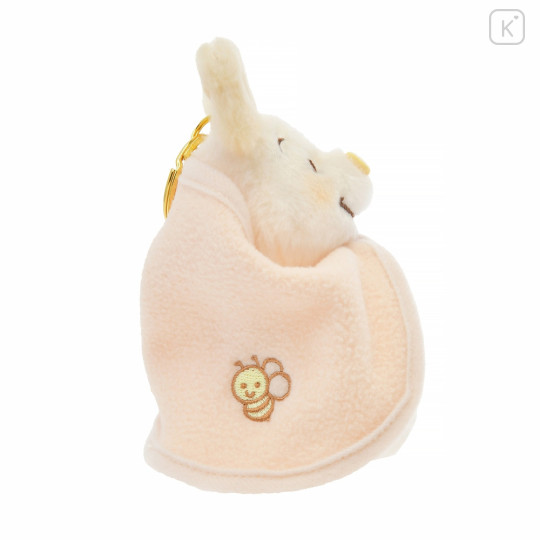 Japan Disney Store Fluffy Plush Keychain - Piglet : White Pooh Series - 4