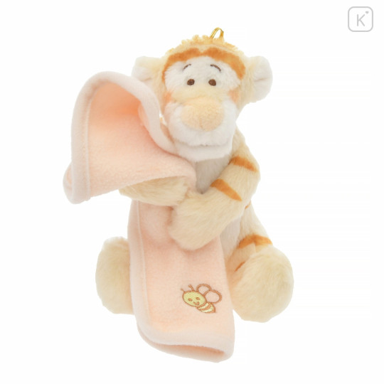 Japan Disney Store Fluffy Plush Keychain - Tigger : White Pooh Series - 1