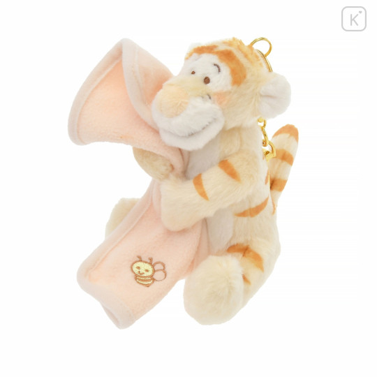 Japan Disney Store Fluffy Plush Keychain - Tigger : White Pooh Series - 2