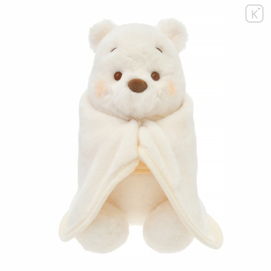 Japan Disney Store Fluffy Plush (S) - Pooh : White Pooh Series - 1
