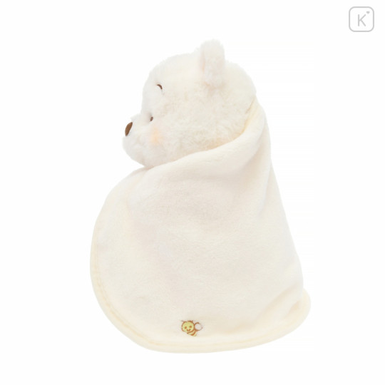 Japan Disney Store Fluffy Plush (S) - Pooh : White Pooh Series - 3