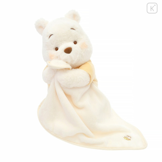 Japan Disney Store Fluffy Plush (M) - Pooh : White Pooh Series - 1