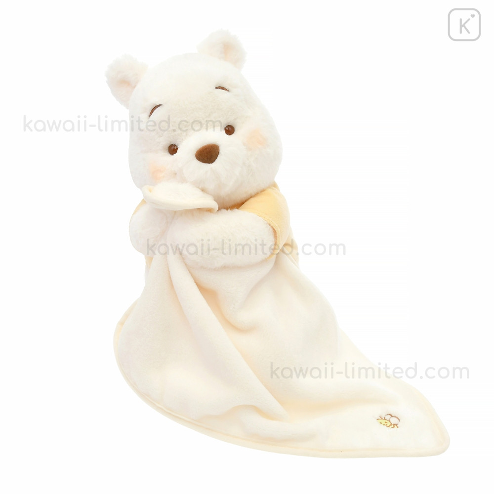 Japan Disney Store Fluffy Plush (M) - Pooh / White Pooh Series