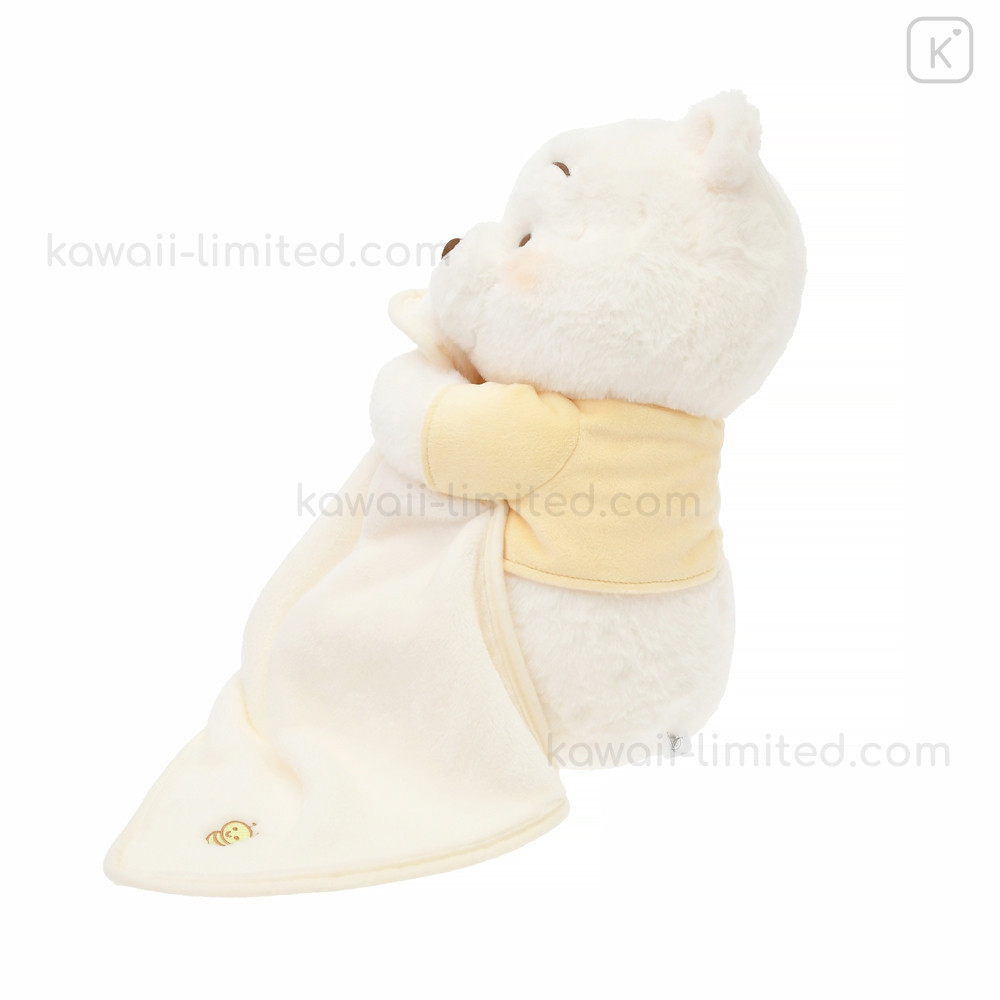 Japan Disney Store Fluffy Plush (M) - Pooh / White Pooh Series