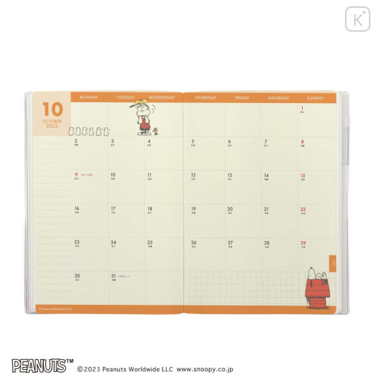 Japan Peanuts B6 Planner Monthly Schedule Book - 2024 / Retro - 5