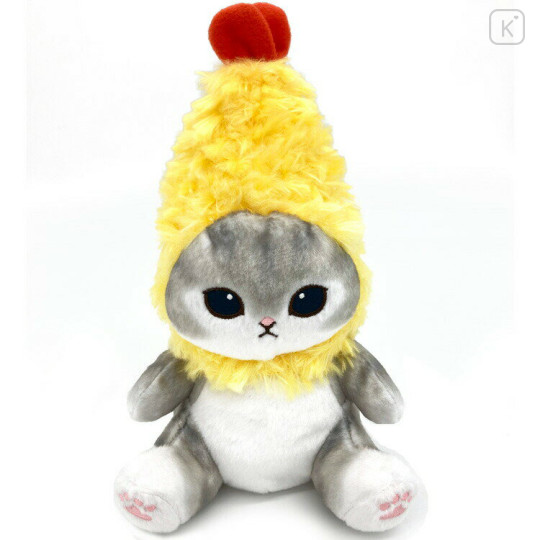 Japan Mofusand Fluffy Plush Toy - Grey Cat / Fried Shrimp Tail - 1