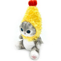 Japan Mofusand Fluffy Plush Toy - Grey Cat / Fried Shrimp Tail - 2