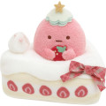 Japan San-X Tenori Plush (SS) 2pcs Set - Sumikko Gurashi Tapioca & Shortcake / Strawberry Christmas - 1