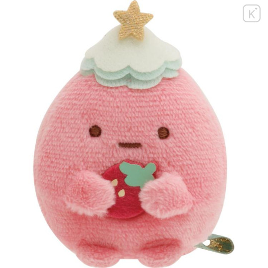 Japan San-X Tenori Plush (SS) 2pcs Set - Sumikko Gurashi Tapioca & Shortcake / Strawberry Christmas - 2