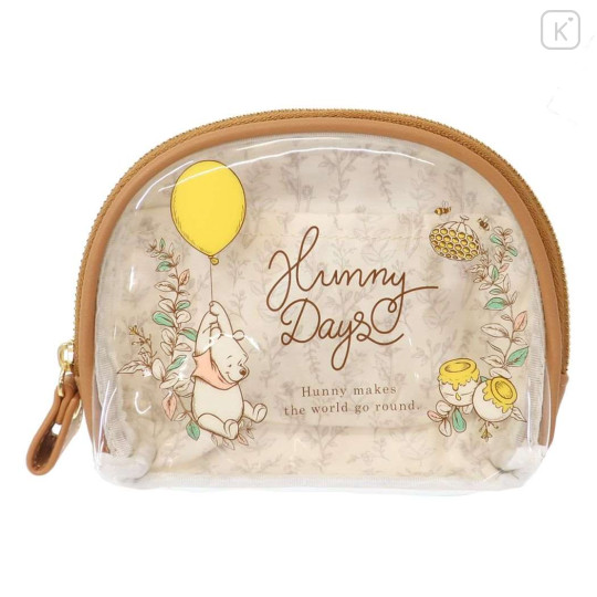 Japan Disney Cosmetic Pouch & Tissue Case - Pooh / Beige Hunny Days - 1